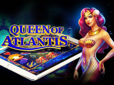 queen of atlantis slot logo